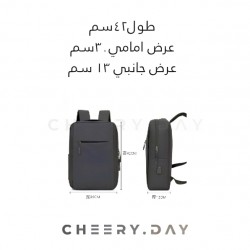 حقيبة ظهر ذكية متعددة الاستعمالات مع مدخل لون اسود USB حقيبة ظهر ذكية متعددة الاستعمالات مع مدخل لون اسود USB