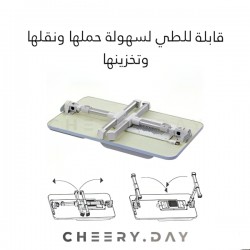 طاولة لاب توب معدنية من الالمنيوم قابلة للطي تحتوي على مروحة تبريد